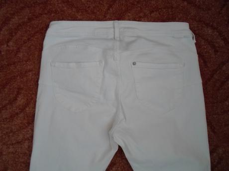 Bílé kalhoty rifle džíny, h&m,38