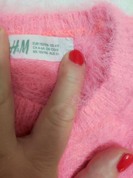 Chlupatý svetřík vel. 110-116, h&m,110