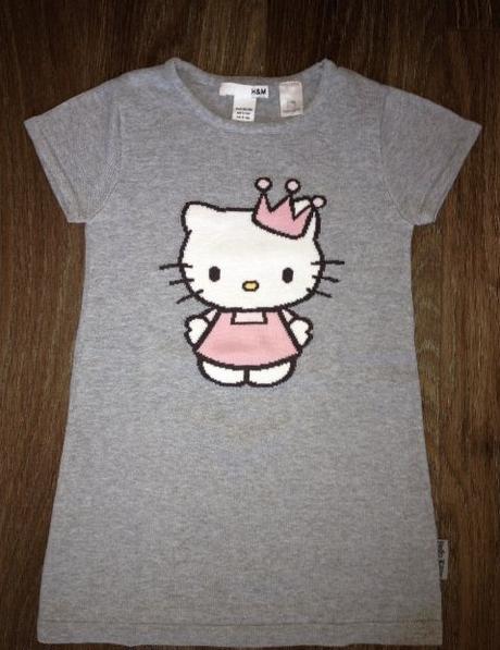 Upletové šaty/tunika s hello kitty, h&m,98