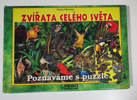 Kniha s puzzle zvířata celého světa, 