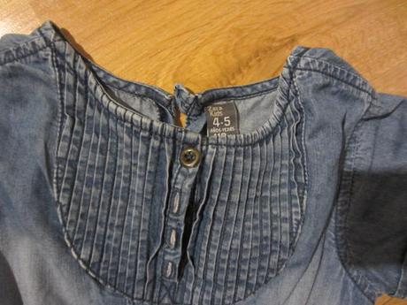 Lehoučké riflové džínové šatičky, zara,110