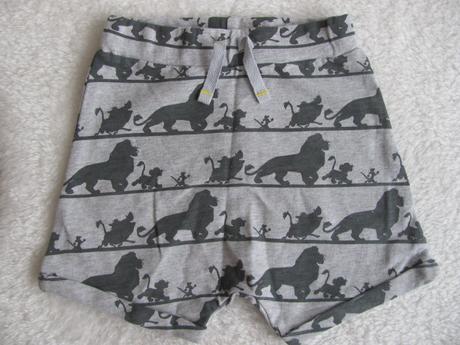 Bavlněné šedé šortky se zvířátky, teplákovina, disney,80