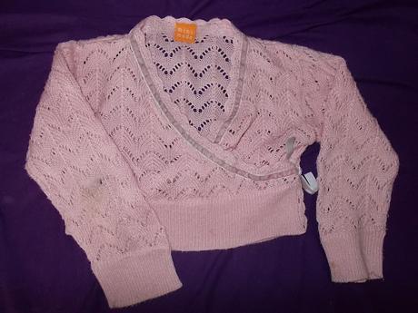 Zavinovací růžové bolerko ma vel.116-122, mini mode,116