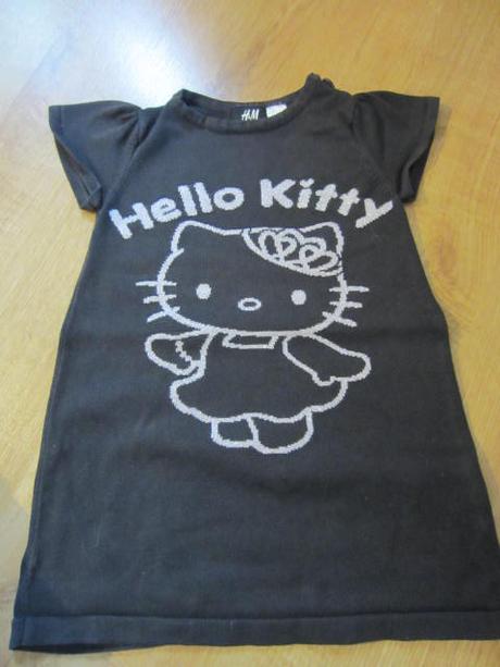 Úpletové šatičky, šatovka s hello kitty, h&m,92