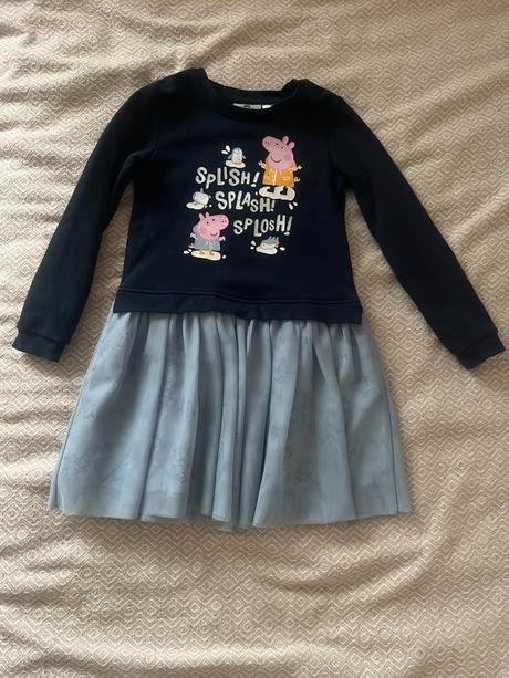 Teplejší šaty s pepinou vel. 110/116 / 4-6 let, 116