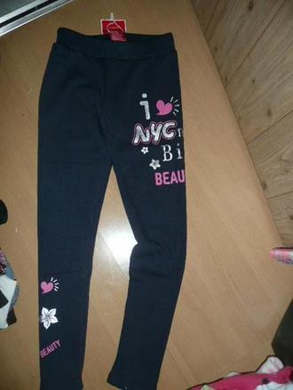 Vyteplené zateplené teplé leginy vel 122 černé, 122