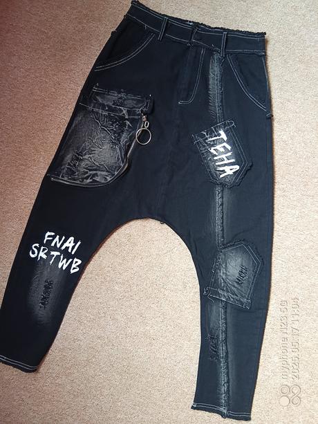 Baggy-nasrávačky-harémky "fashion" vel."s", s