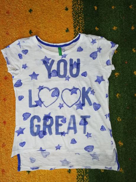 Dívčí tričko, benetton,134