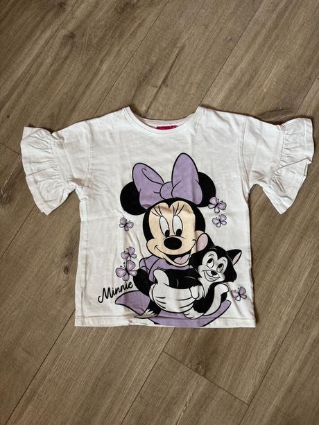 Džínové šaty + triko minnie, h&m,122