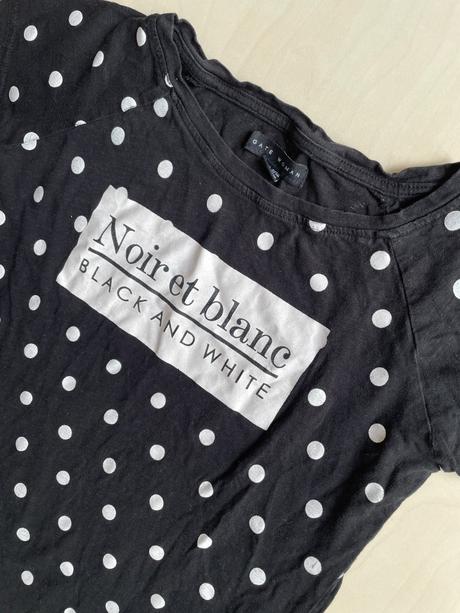 Puntíkaté triko, vel s, noir, gare, gate,s