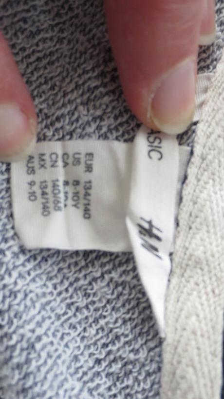 Mikina na zip, kapuce, h&m,134