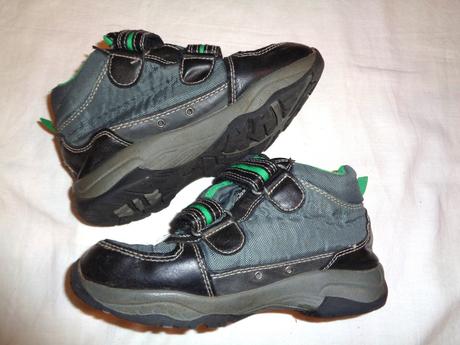 Šedozelené kotníčkové zimní boty, 32