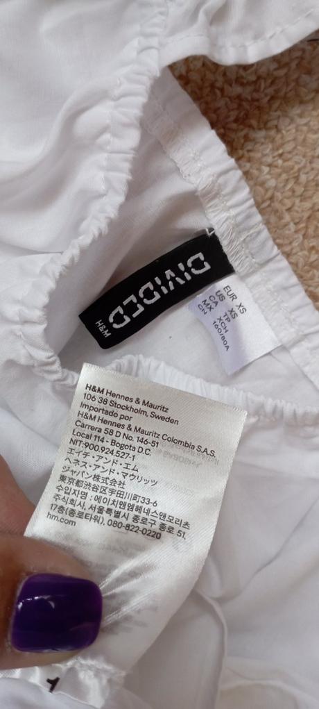 Crop top zn."h&m divided" vel."xs", h&m,xs