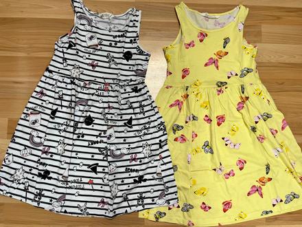 Dívčí bavlněné šaty 134/140, h&m,134