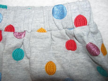 Hezká bavlněná sukně s puntíky, teplákovina, 92