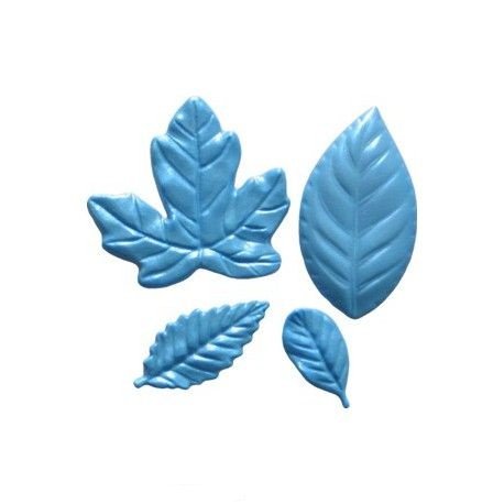 Silikonová forma - 4 druhy lístků, 