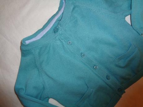 Krásný přízový zelenotyrkysový svetr, 86