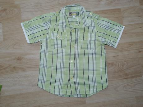 Zelena kosile kostkovana kratky rukav 104, 104