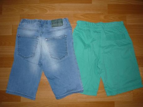 Plátěné a džínové kraťasy vel 140, cena za oboje, pepperts,140
