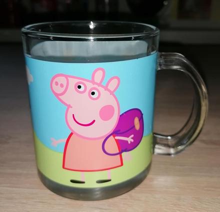 Skleněný hrnek peppa pig, 