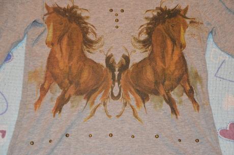 128 134 zara bavlněné triko s koníky, zara,134