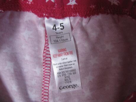 Sytě růžové pyžamové kalhoty s hvězdičkami, george,110