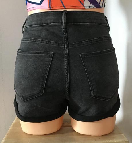 Vel. 36 antracitové elastické šortky, h&m,36