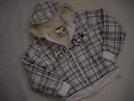 Mikina teplá s chlupem vel 140/146 bundomikina, 140 / 146