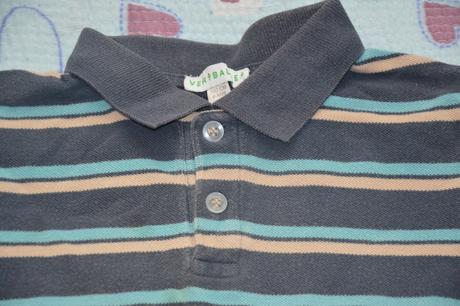 98, 104 bavlněné polo tričko s límečkem, prouhaté, vertbaudet,104