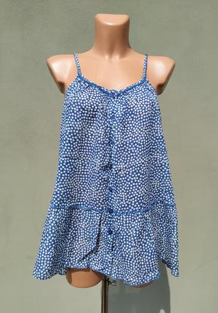 Volný puntíkatý top tunika f&f - vel.38, f&f,38