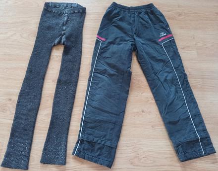 Kalhoty vyteplené+kamaše vel.122-134, 122