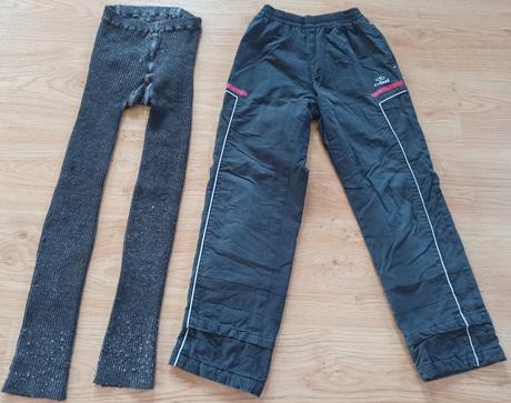 Kalhoty vyteplené+kamaše vel.122-134, 122