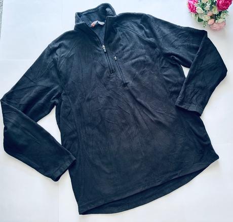 Cb/ mikina flecová černé barvy - v.m, m