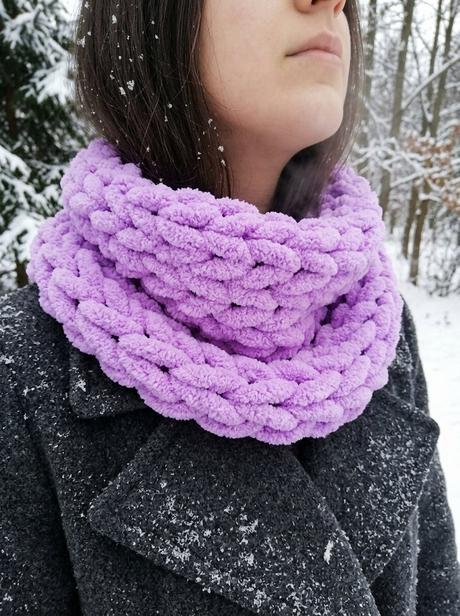 Měkký pletený nákrčník puffy (barva na přání), 