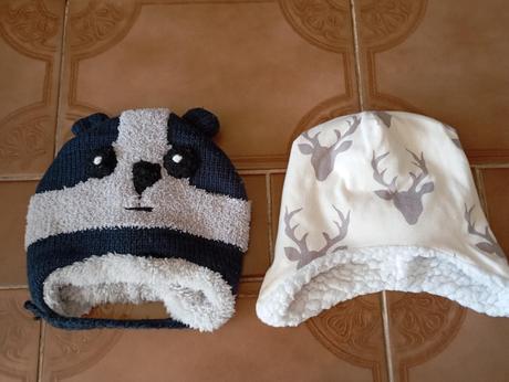 2x pěkné teplé čepičky, vel. 80, mamadomisha, 74