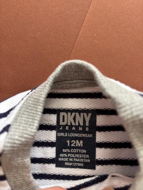 Triko modro bílé silné v.12 měsíců, dkny,80