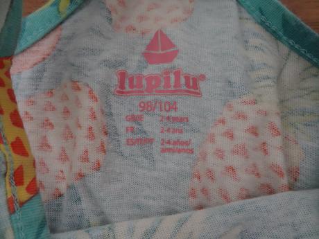 Šaty lupilu vel. 98/104 s ananasama, lupilu,104