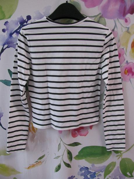 Strečové bavlněné crop top tričko h&m, h&m,152