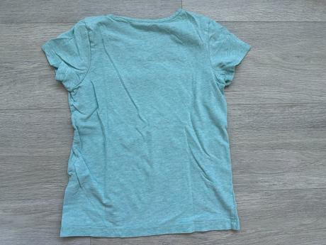 Dívčí zelené tričko s měnícími flitry, vel 122/128, tchibo,122