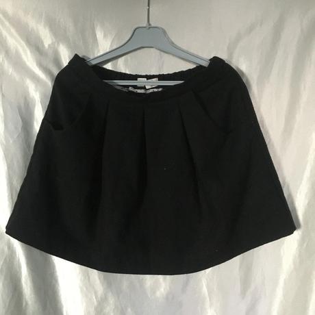 Vel. 152 černá teplá sukně s kapsami, 152