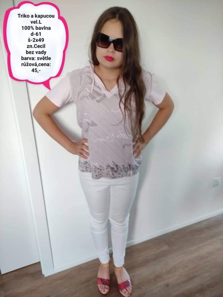 Triko s kapucou-vel.m, m