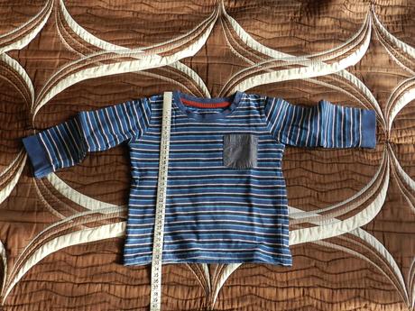 Triko dlouhý rukáv proužky, 86