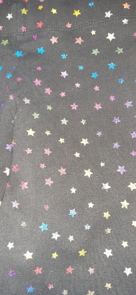 Dívčí bavlněné legíny m&s 158 černé s hvězdičkami, marks & spencer,158