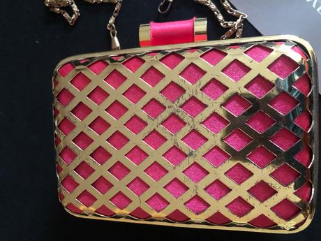 Kabelka psaníčko orsay růžovou-zlata s řetízkem, orsay