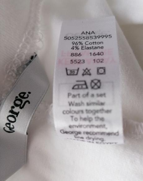 Bílé 3/4 legíny vel 134 - 140, george,134