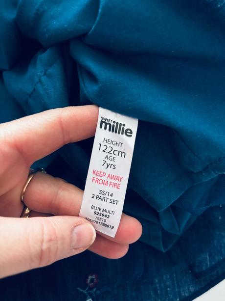 Ob/ šaty modré s květy - v.122, smile,122