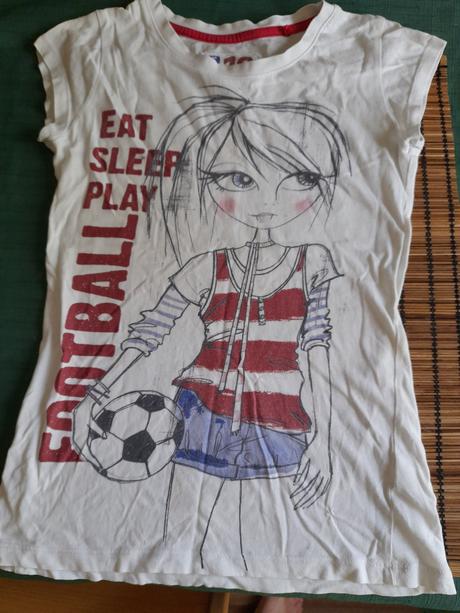 Tričko, triko s fotbalovou holkou, 128