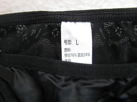 Dámské černé krajkové kalhotky, l