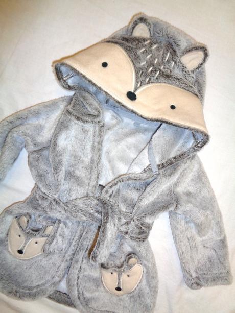 Luxusní šedostříbrný flízový župan lištička, george,68