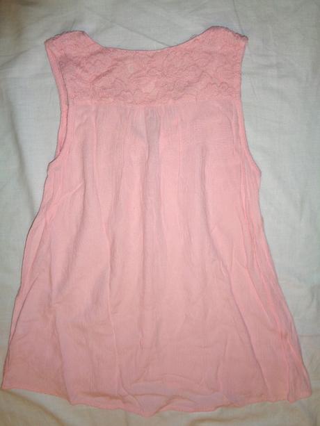 Krásná vzdušná růžová halenka s krajkou, h&m,140